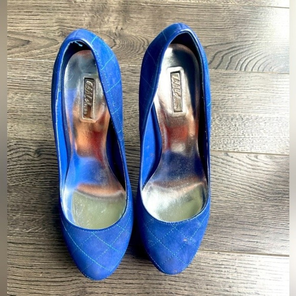 Blue Suede Heels